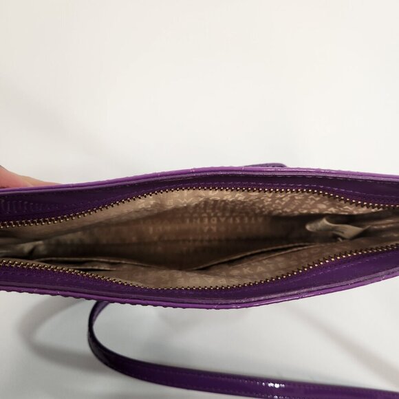 Kate Spade Purple Embossed Patent Leather Purse Handbag - Picture 6 of 10